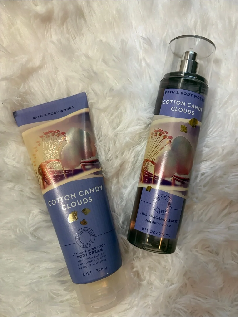 New Bath & Body Works Cotton Candy Clouds Set